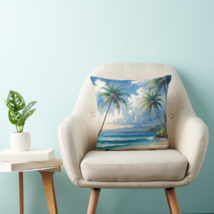 Coussin Aloha Voyage Hawaïen De Style vintage De Hawaii