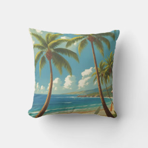 Coussin Aloha Voyage Hawaïen De Style vintage De Hawaii