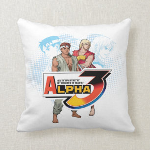 Coussin Alpha 3 Ken et Ryu de Street Fighter