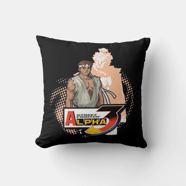 Coussin Alpha 3 Ryu et Akuma 2 de Street Fighter (Recto)