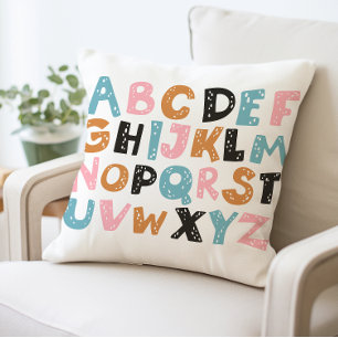 Coussin Alphabet coloré, Coussin ABC