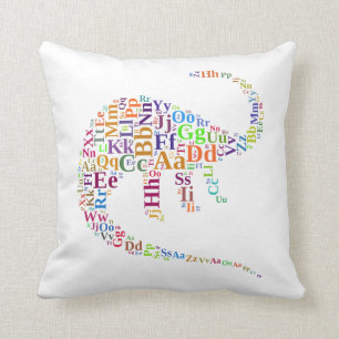 Coussin Alphabet de Dino