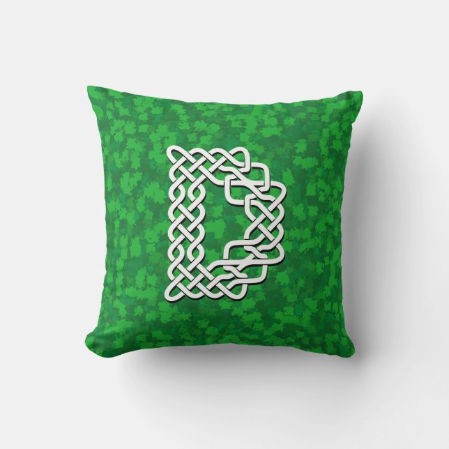 Coussin Alphabet de noeud celtique (Recto)