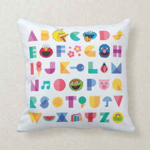Coussin Alphabet de rue Sésame
