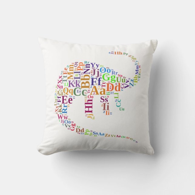 Coussin alphabet Dino (Recto)