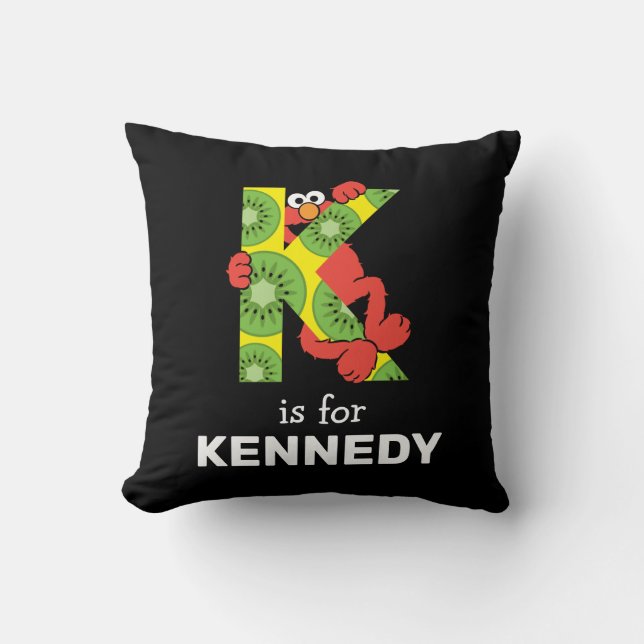 Coussin Alphabet Elmo | K Kiwi (Recto)