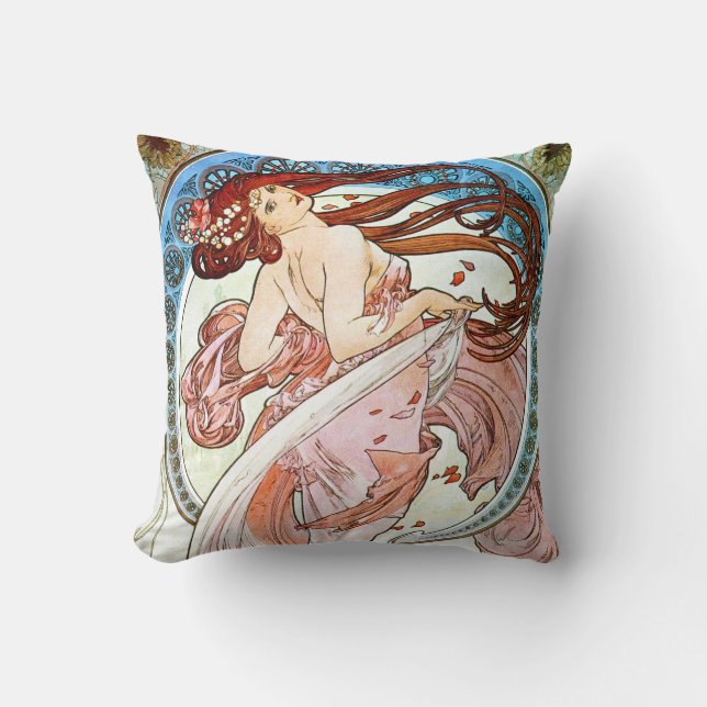 Coussin Alphonse Mucha Dance (Recto)