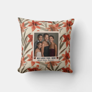 Coussin Amaryllis Grande Mère Belle-Mère Décoration de Ma