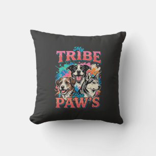 Coussin Amateur de chien Ma tribu a des pattes
