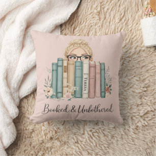 Coussin Amateur de livres sur mesure, réservé et imperturb