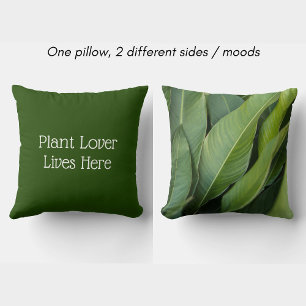 Coussin Amateur de plantes botaniques de feuilles tropical