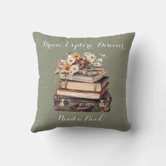 Coussin Amateurs de livres - Dream Explorez Découvrir - Li (Verso)