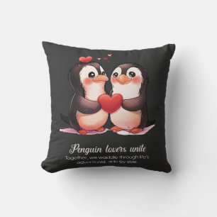 Coussin Amateurs de pingouins - Saint Valentin