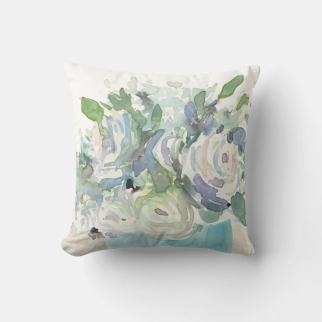 Coussin Aménagement de printemps - Bouquet d'aquarelle (Recto)