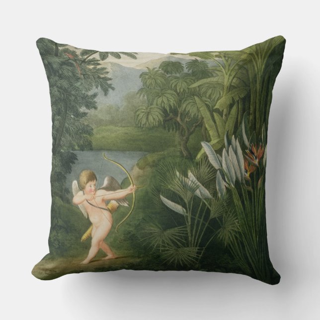 Coussin Aménagez en parc avec le cupidon visant une flèche (Recto)