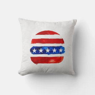 Coussin America Burger (Peinture Blanche No. 4)