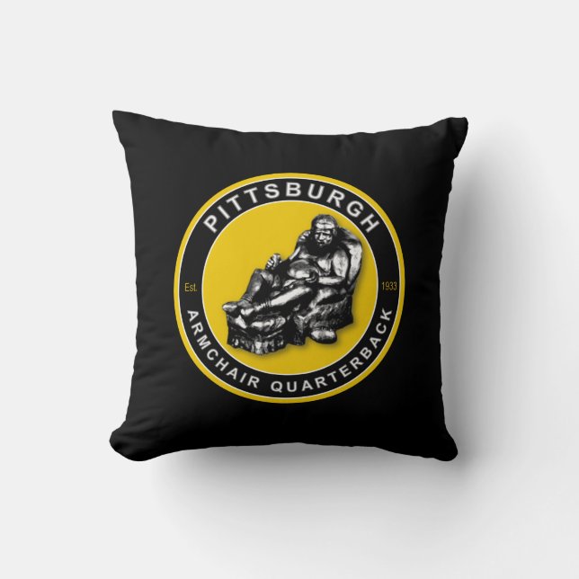 Coussin américain de football MoJo de Pittsburgh (Recto)