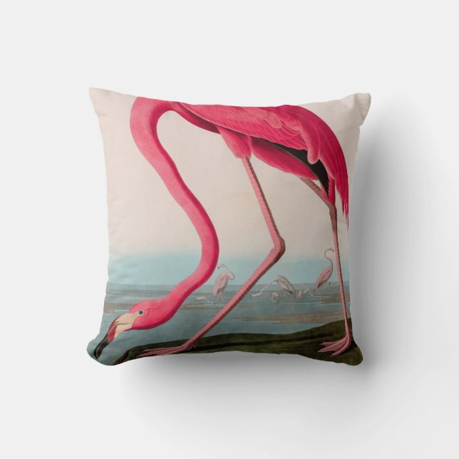 Coussin American Flamant rose Birds of America Audubon Imp (Recto)