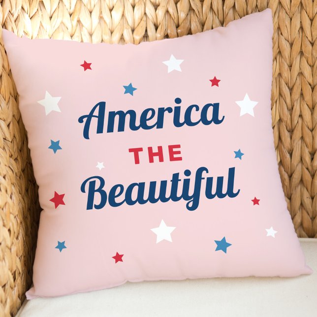 Coussin American le beau rose 4 juillet (Créateur téléchargé)