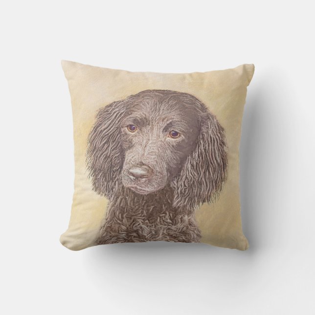 Coussin American Water Spaniel Peinture - Original Dog Art (Recto)