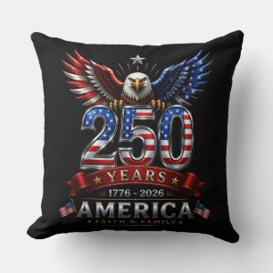 Coussin Amérique 250 Aigle Patriotique Foi Famille