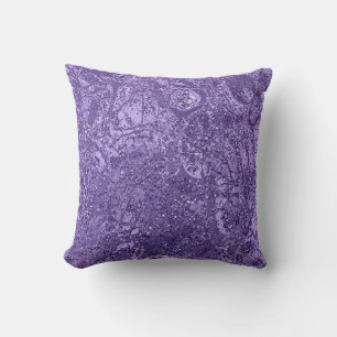 Coussin Améthyste pourpre Viole de parties scintillantes