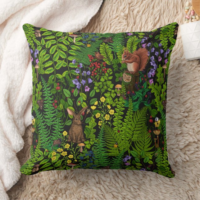 Coussin Amimies et plantes des bois (Couverture)