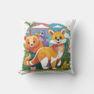 Coussin Amis adorables des animaux des bois
