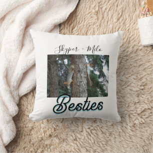 Coussin Amis animaux meilleures amies ajoutez nom photo an