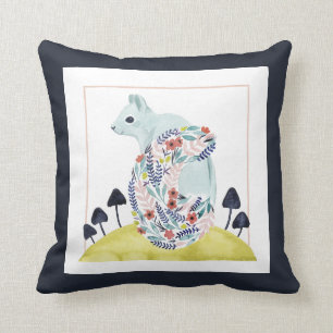 Coussin Amis de Clementine   Écureuil d'art populaire