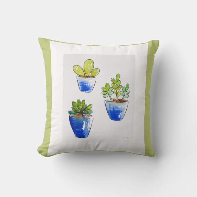 Coussin Amis succulents (Recto)