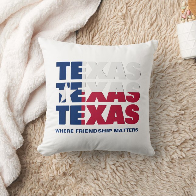 Coussin Amitié patriotique TEXAS DRAPEAU (Couverture)