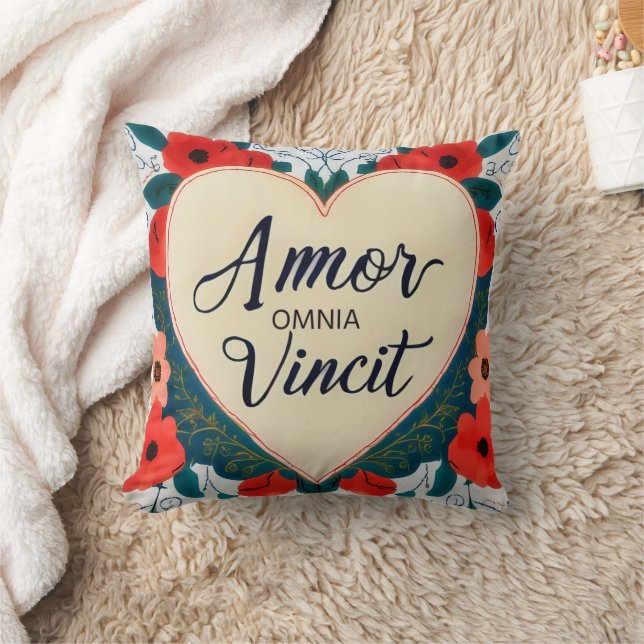 Coussin Amor Omnia Vincit - citation (Couverture)