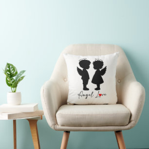 Coussin Amour Ange – Conception de Couple Ange Mignon