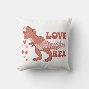 Coussin Amour-Asaurus Rex drôle