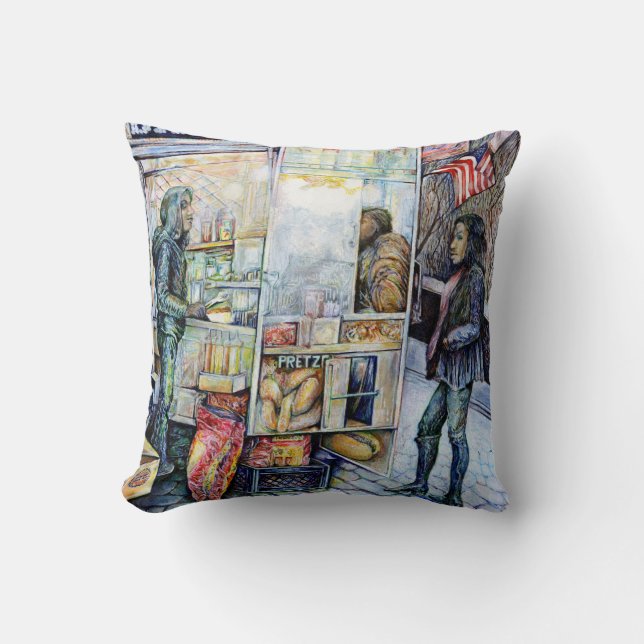 Coussin Amour avec les problèmes, et en difficulté avec l' (Recto)