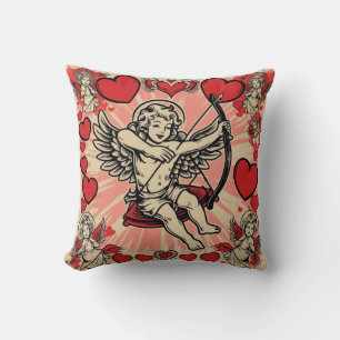 Coussin amour cupide vintage