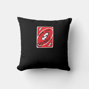 Coussin Amour de carte inversée, style drôle et joueur