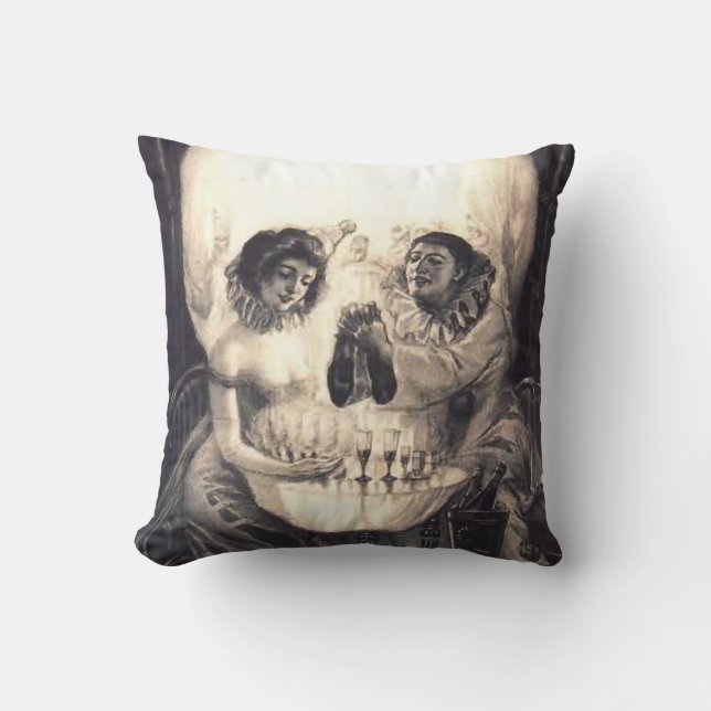 Coussin Amour de crâne, illusion optique 20" carreau carré (Recto)