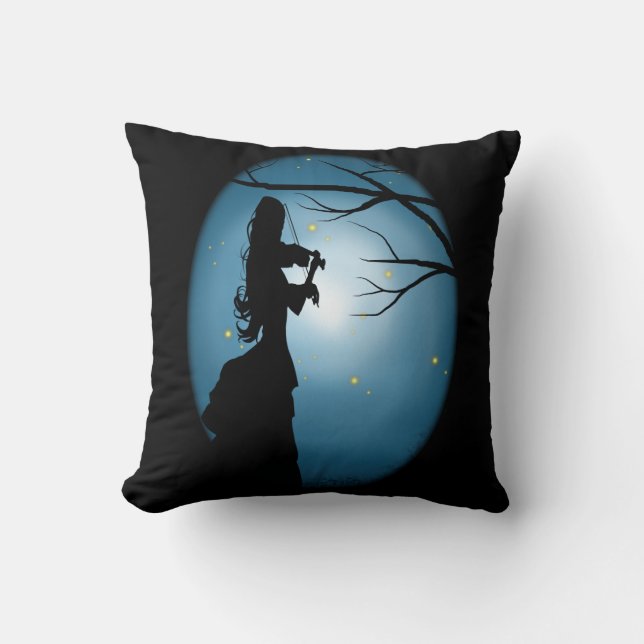 Coussin Amour De La Musique, Lady Jouant Un Violon (Recto)