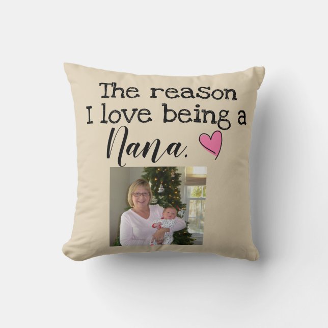 Coussin amour de la raison i étant Nana personnalisée (Recto)