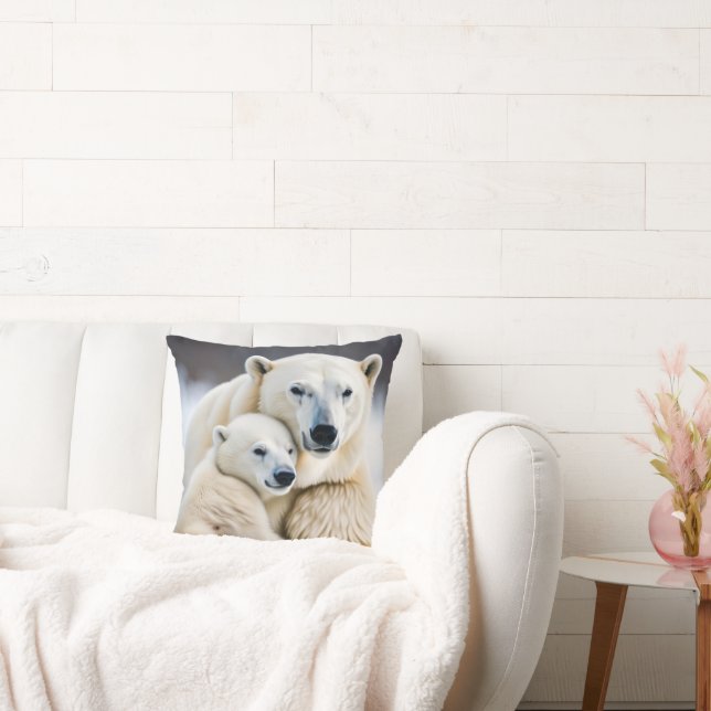 Coussin Amour de l'ours polaire arctique (Canapé)