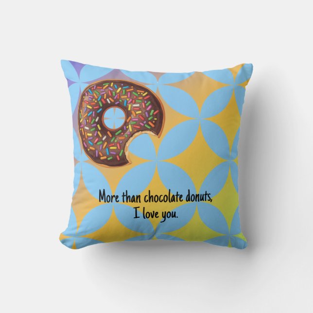 Coussin Amour Donuts au Chocolat (Recto)