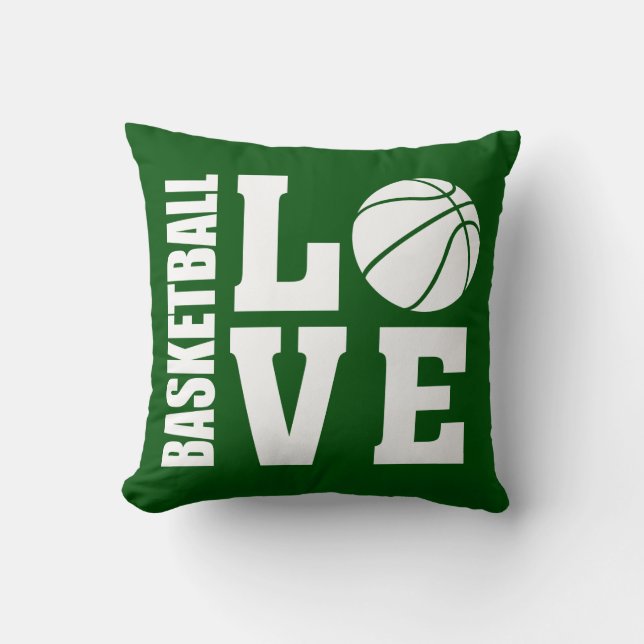 Coussin Amour du baseball Vert (Recto)