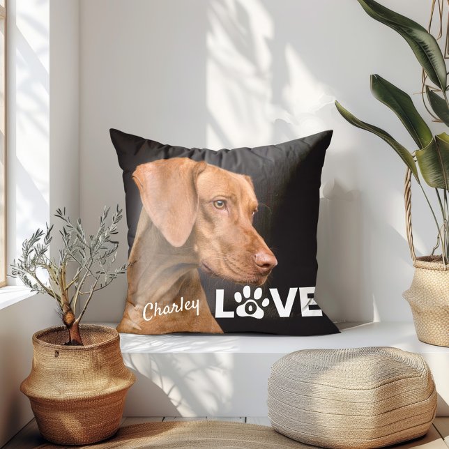 Coussin Amour Empreinte de patte Photo personnalisée Pillo (Créateur téléchargé)