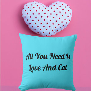 Coussin Amour Et Chat Personnalisé Cute Drôle Citation Ble