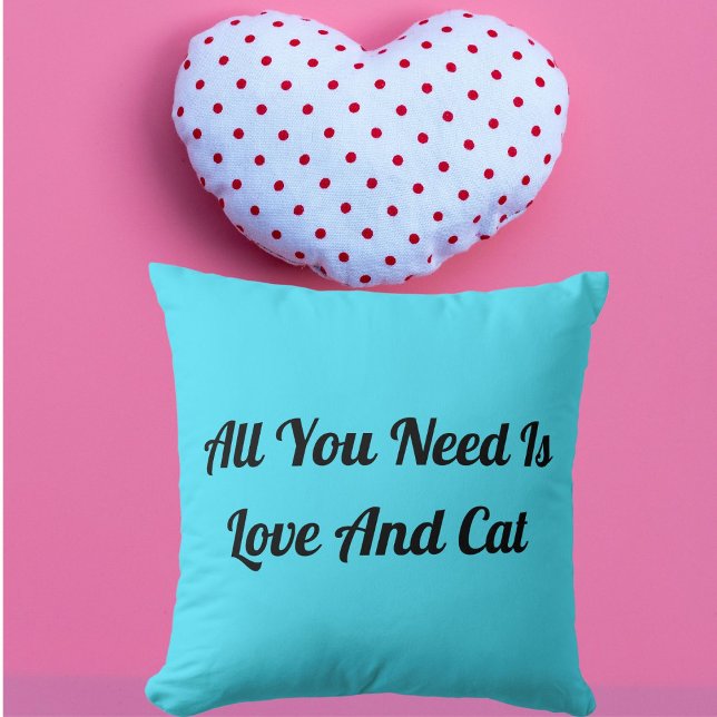 Coussin Amour Et Chat Personnalisé Cute Drôle Citation Ble (Créateur téléchargé)