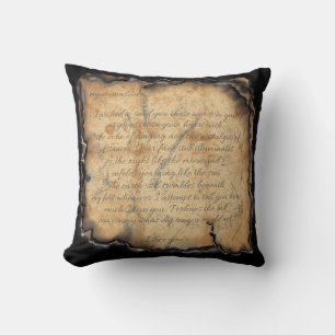 Coussin Amour Éternel : Lettre romantique Vintage