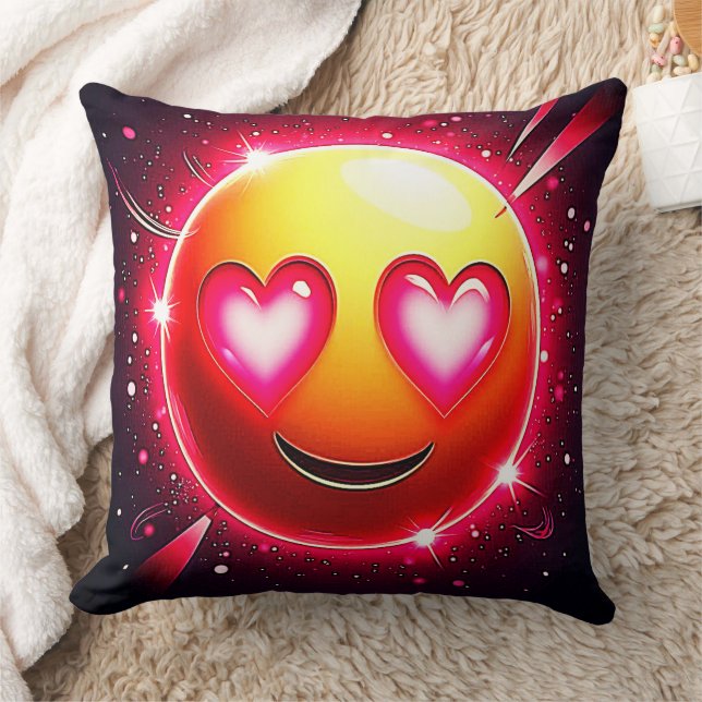 Coussin Amour Étincelle Coeurs Emoji (Couverture)