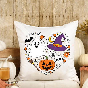 Coussin Amour Forme de coeur Notre 1ère famille Halloween 